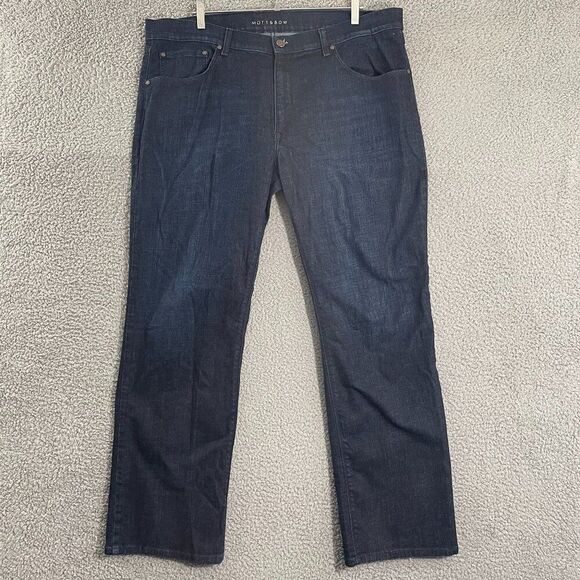 Mott & Bow Jeans Men 40x32 Blue Dark Wash Straight Fit Denim - Picture 1 of 11